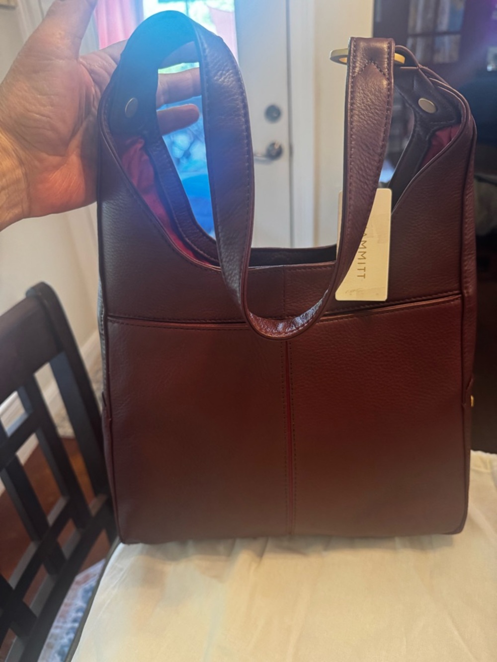 Hammitt Burgundy Leather Shoulder Bag